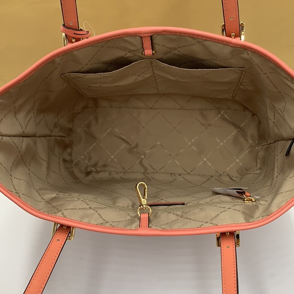 MICHAEL KORS JET SET TRAVEL MEDIUM CARRYALL TOTE SHERBERT MULTI COLOR - Picture 11 of 16